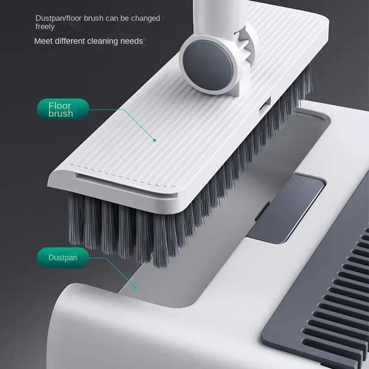 "Multifunctional broom and dustpan set for home cleaning, ergonomic 105 cm handle, 3-in-1 design, modern aesthetic."