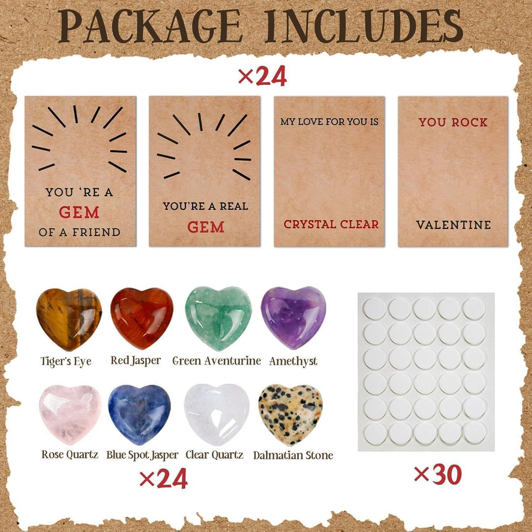Valentine's Day Cards with Heart-Shape Crystals