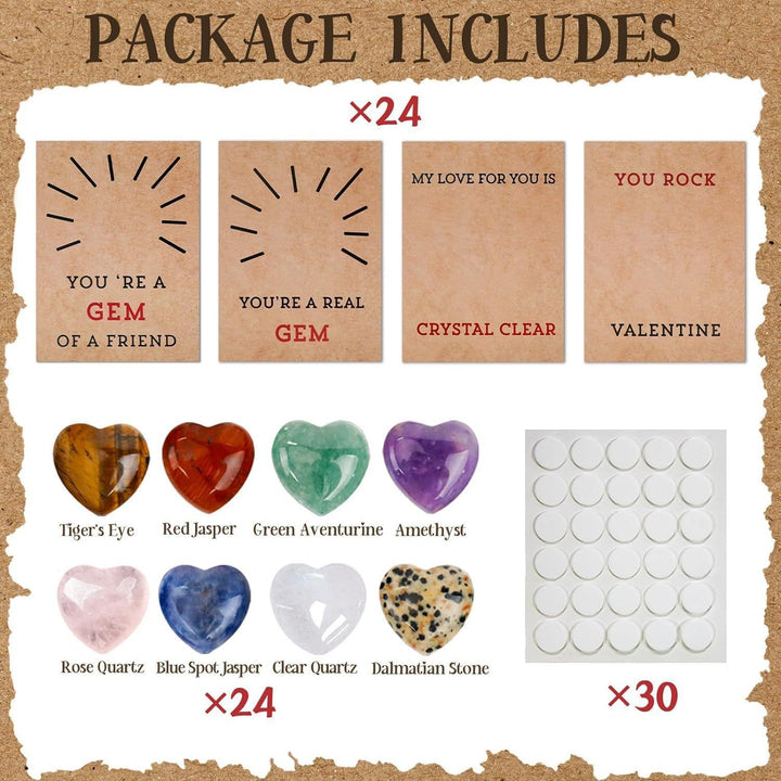 Valentine's Day Cards with Heart-Shape Crystals