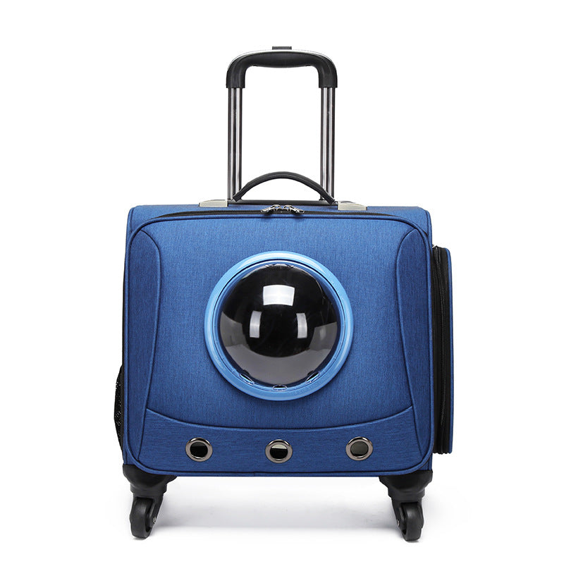 Pet travel capsule with padded interior for safety and comfort, ideal for vehicle fits and easy-to-clean features.