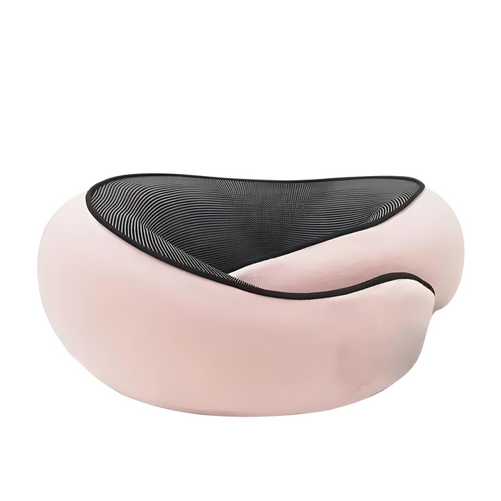 "Premium memory foam travel pillow, ergonomic neck support, sleek design, ideal for unisex comfort on-the-go."