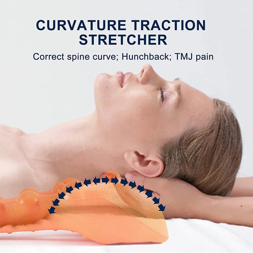 "RelaxTherapy neck and shoulder massager for pain relief, ergonomic design in high-quality materials, perfect for tension eas