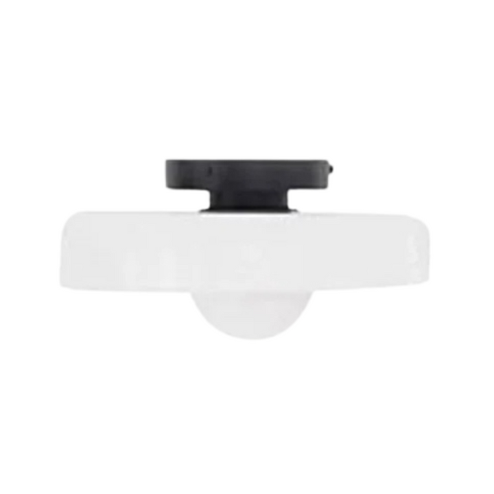 "Round ceiling lamp of high-quality glass in vibrant orange, stylish design, perfect for modern interiors, enhancing any spac