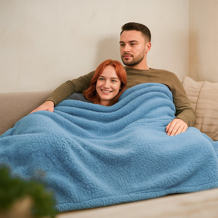 "Soft adult waterproof intimacy blanket, black, king size; sleek design, protects against spills and stains in bedrooms."