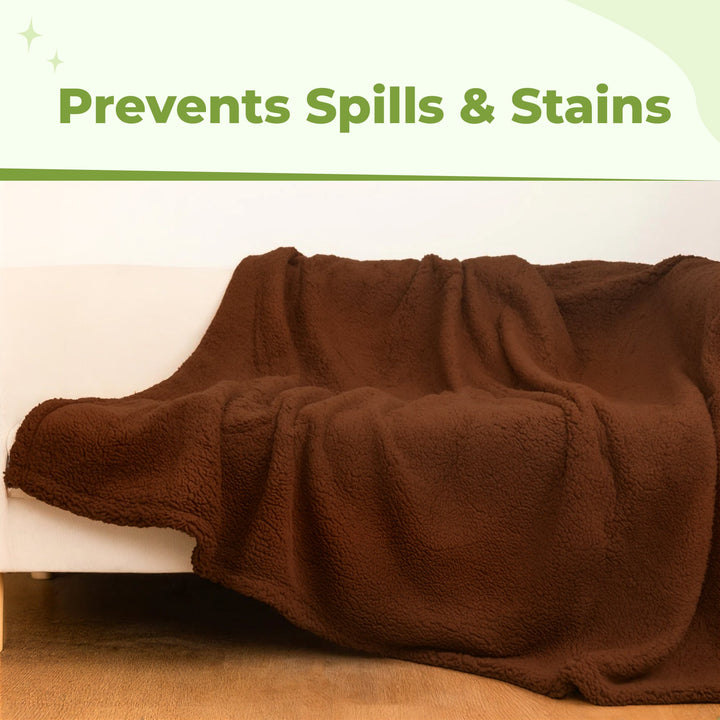 "Soft adult waterproof intimacy blanket, black, king size; sleek design, protects against spills and stains in bedrooms."