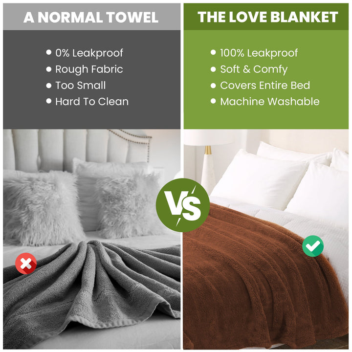 "Soft adult waterproof intimacy blanket, black, king size; sleek design, protects against spills and stains in bedrooms."
