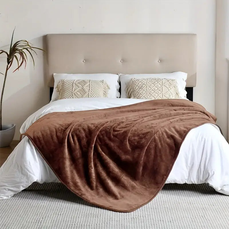 "Soft adult waterproof intimacy blanket, black, king size; sleek design, protects against spills and stains in bedrooms."