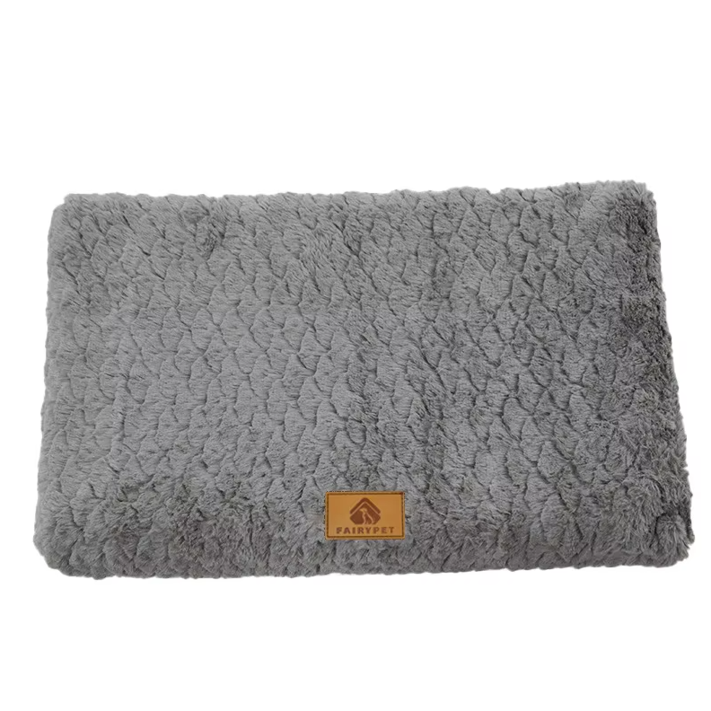 "Soft fluffy orthopaedic pet mat, plush dog & cat bed, joint support, cozy for older pets, ideal for floor and crate use."