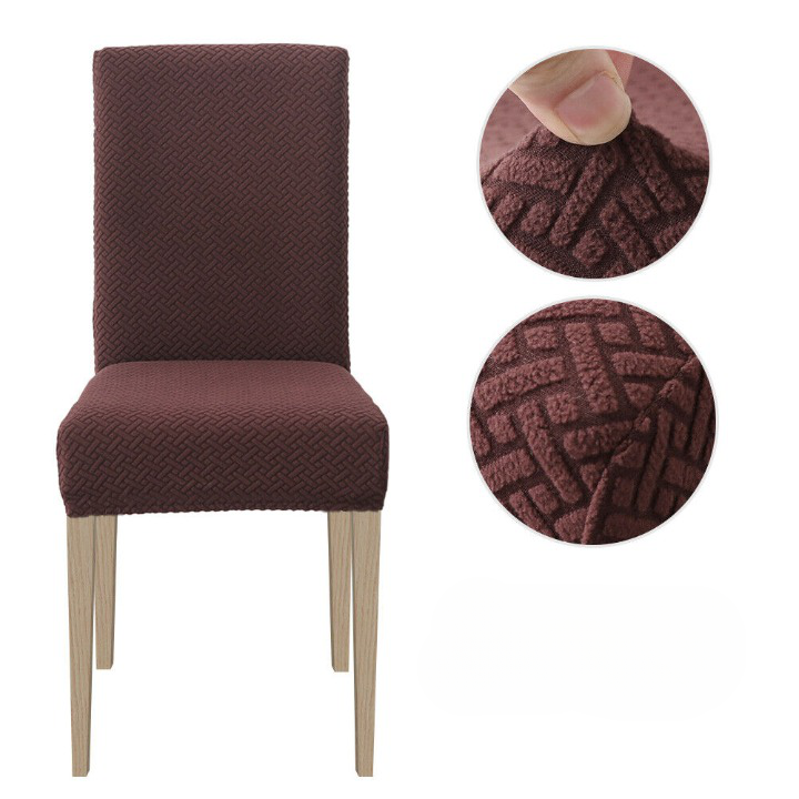 "Stylish dining chair seat covers in various colors and patterns, offering a snug fit and protective home decor solution."