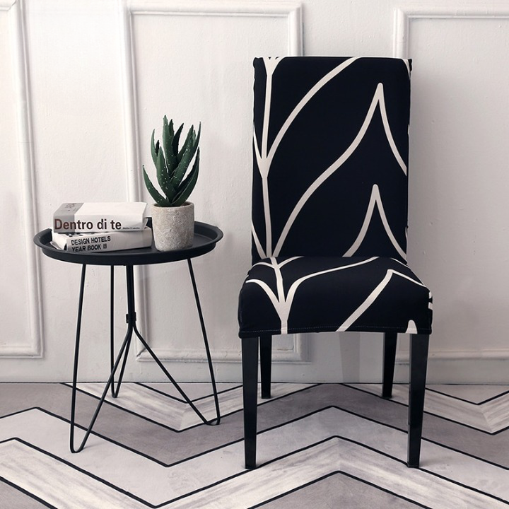 "Stylish dining chair seat covers in various colors and patterns, offering a snug fit and protective home decor solution."