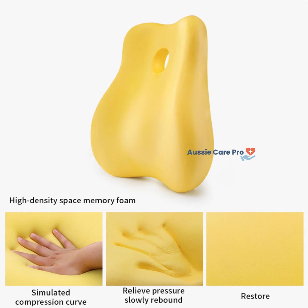 "Ultimate comfort lumbar pillow with memory foam providing ergonomic support for office chairs and car seats, promotes wellne