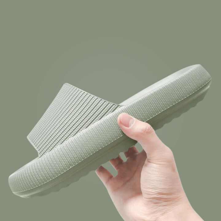 Unisex EVA Cloud Cushion Slides in multiple colors like Black, Blue, Green, offer ultimate comfort and non-slip support.
