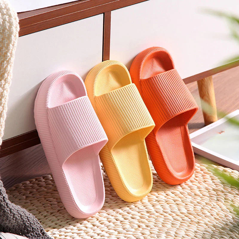 Unisex EVA Cloud Cushion Slides in multiple colors like Black, Blue, Green, offer ultimate comfort and non-slip support.