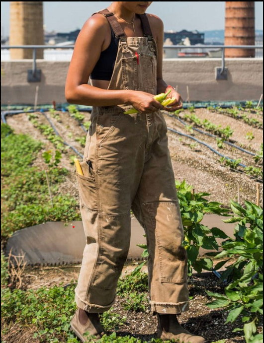 Unisex Garden Overalls, versatile beige workwear with adjustable straps, durable fabric, and deep pockets for gardening tasks