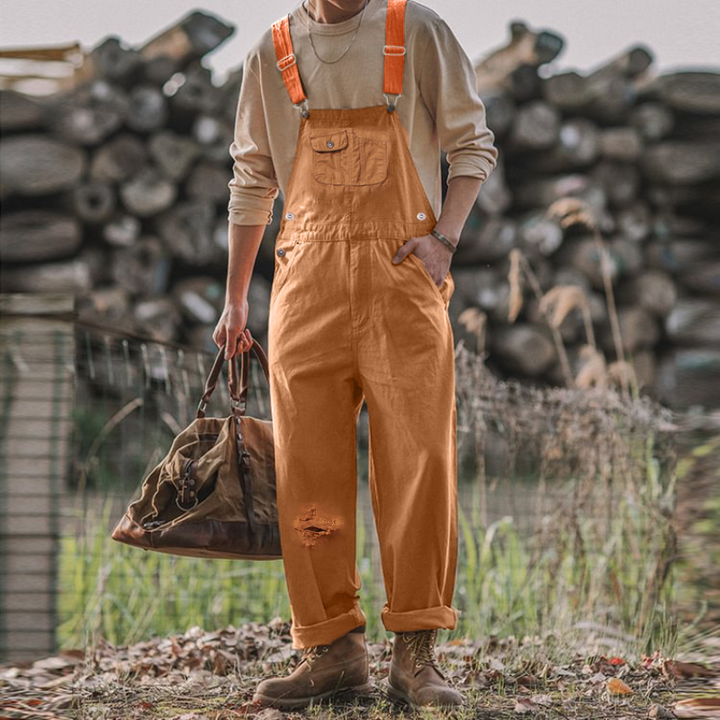 Unisex Garden Overalls, versatile beige workwear with adjustable straps, durable fabric, and deep pockets for gardening tasks
