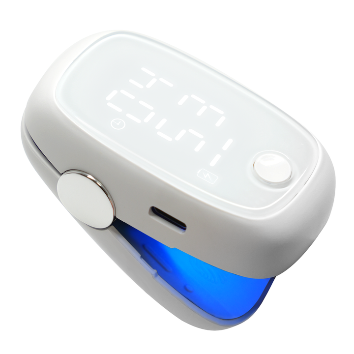Unisex Nail Fungus Laser Device with dual wavelength lights, showing compact design and portability for effective home use.