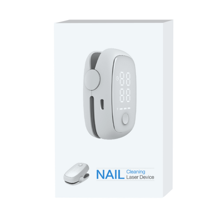 Unisex Nail Fungus Laser Device with dual wavelength lights, showing compact design and portability for effective home use.
