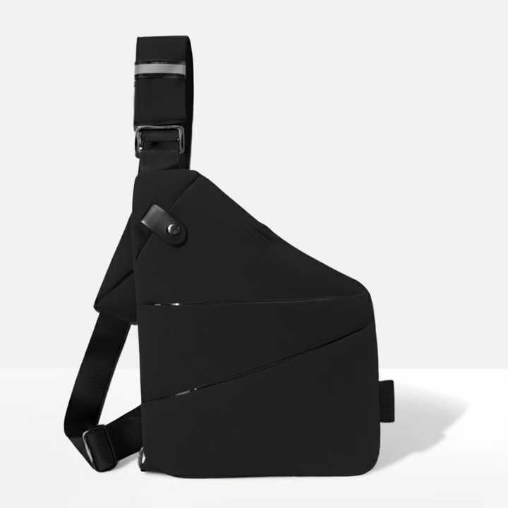 Unisex anti-theft RFID crossbody bag, multi-coloured, featuring sleek design, hidden pockets, and slash-resistant strap.