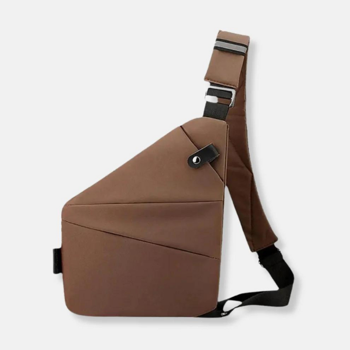 Unisex anti-theft crossbody bag with hidden pockets, ergonomic design, secure zipper, and water-resistant fabric, perfect for