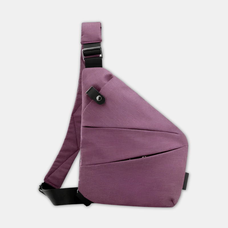 Unisex anti-theft crossbody bag with hidden pockets, ergonomic design, secure zipper, and water-resistant fabric, perfect for