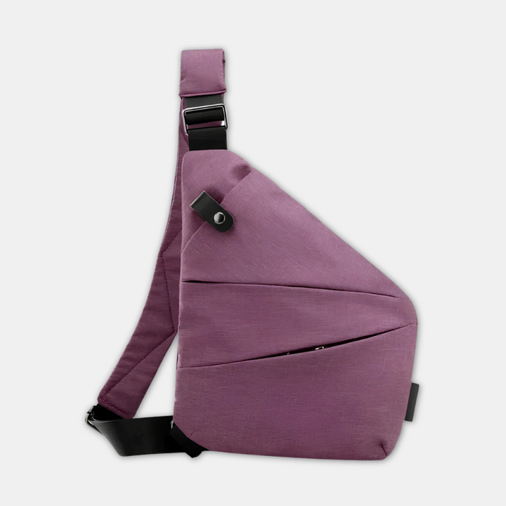 Unisex anti-theft crossbody bag with hidden pockets, ergonomic design, secure zipper, and water-resistant fabric, perfect for
