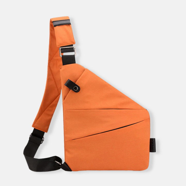 Unisex anti-theft crossbody bag with hidden pockets, ergonomic design, secure zipper, and water-resistant fabric, perfect for