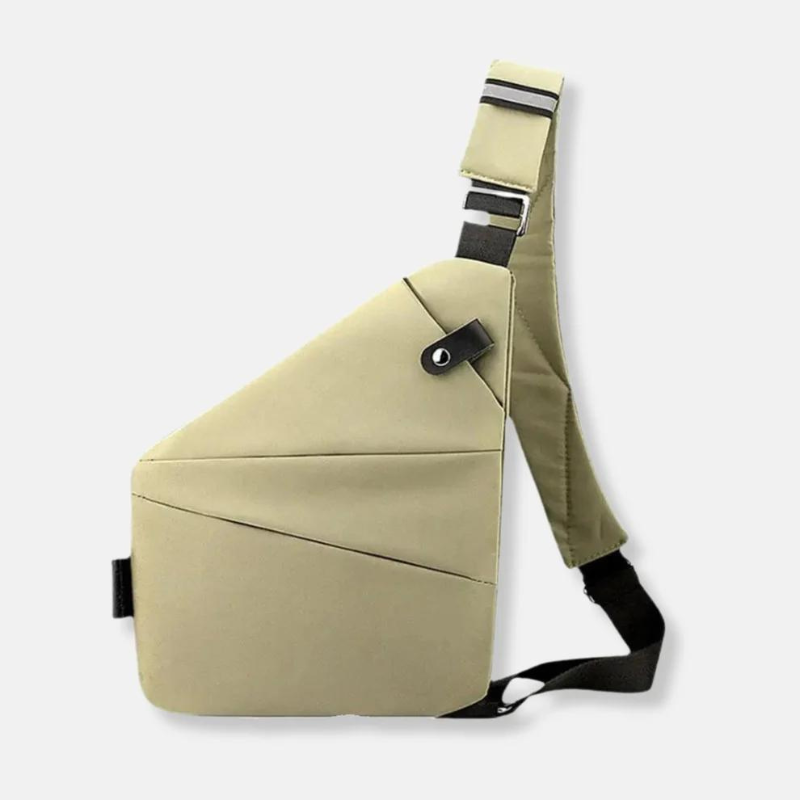 Unisex anti-theft crossbody bag with hidden pockets, ergonomic design, secure zipper, and water-resistant fabric, perfect for