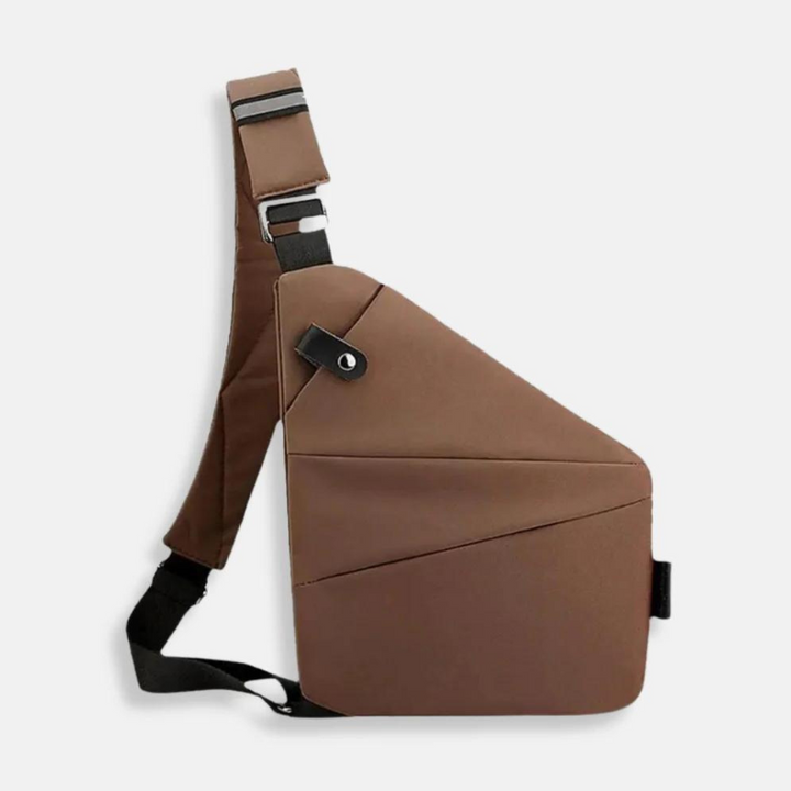 Unisex anti-theft crossbody bag with hidden pockets, ergonomic design, secure zipper, and water-resistant fabric, perfect for