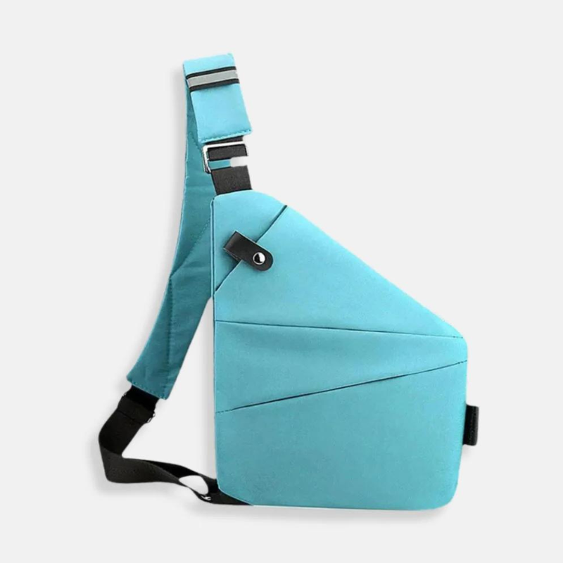 Unisex anti-theft crossbody bag with hidden pockets, ergonomic design, secure zipper, and water-resistant fabric, perfect for