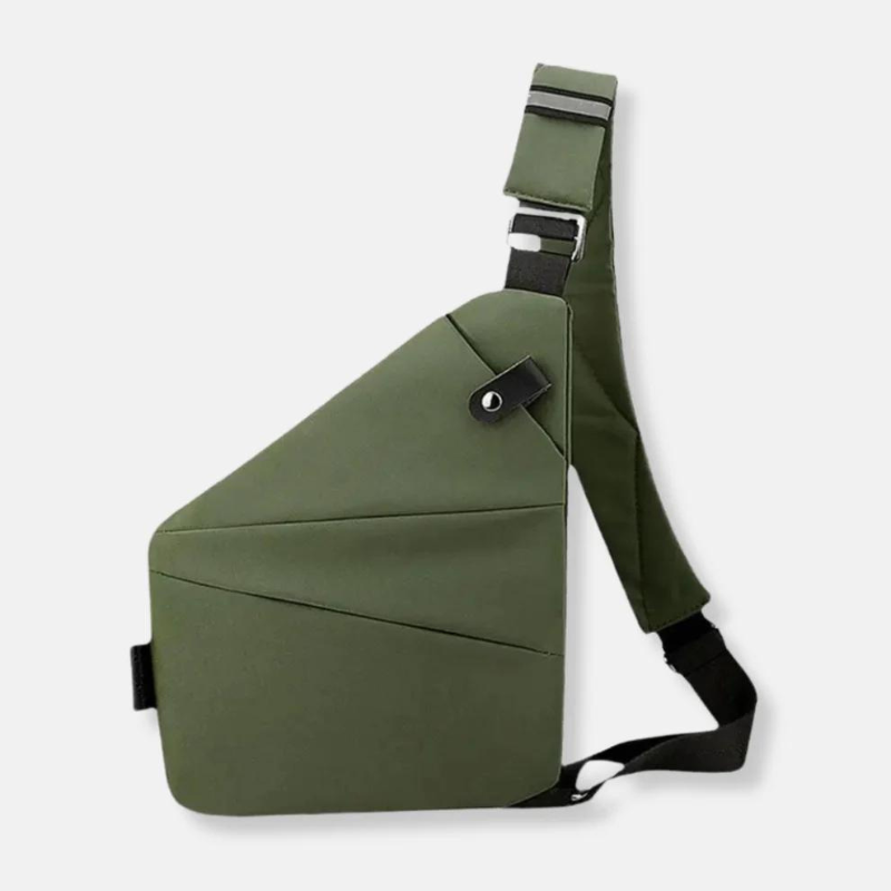 Unisex anti-theft crossbody bag with hidden pockets, ergonomic design, secure zipper, and water-resistant fabric, perfect for