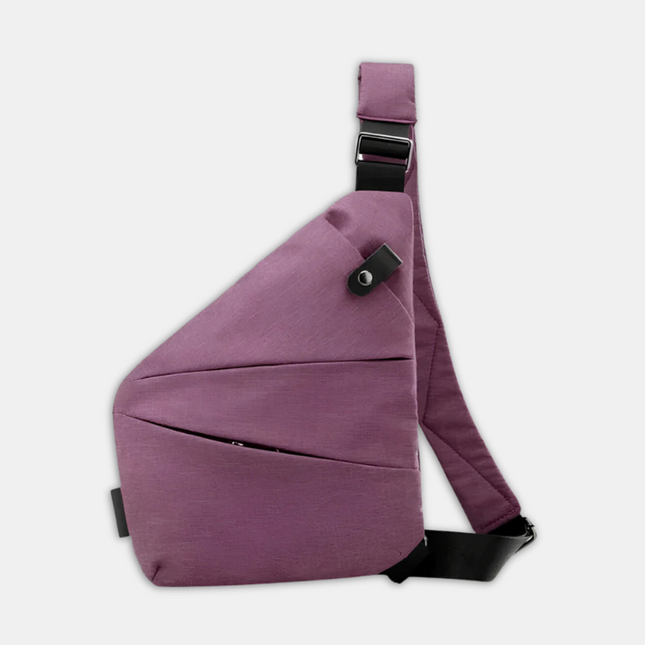 Unisex anti-theft crossbody bag with hidden pockets, ergonomic design, secure zipper, and water-resistant fabric, perfect for
