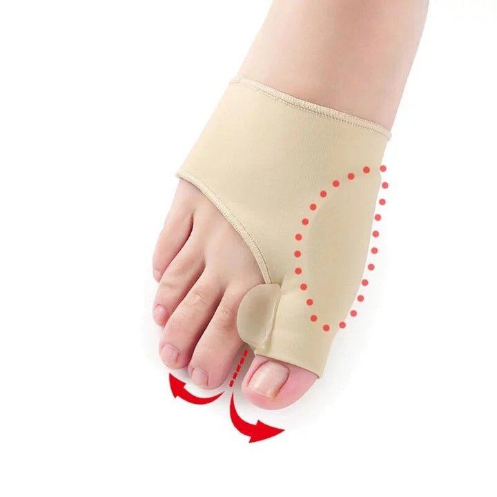 Unisex bunion corrector toe splint pair for bunion relief. Soft, breathable, adjustable splints fit under socks for daily com