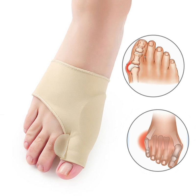 Unisex bunion corrector toe splint pair for bunion relief. Soft, breathable, adjustable splints fit under socks for daily com