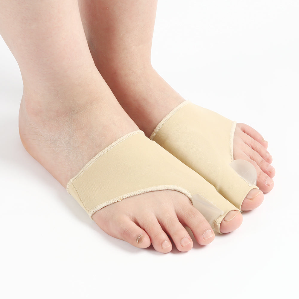 Unisex bunion corrector toe splint pair for bunion relief. Soft, breathable, adjustable splints fit under socks for daily com