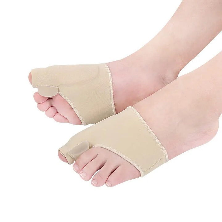 Unisex bunion corrector toe splint pair for bunion relief. Soft, breathable, adjustable splints fit under socks for daily com