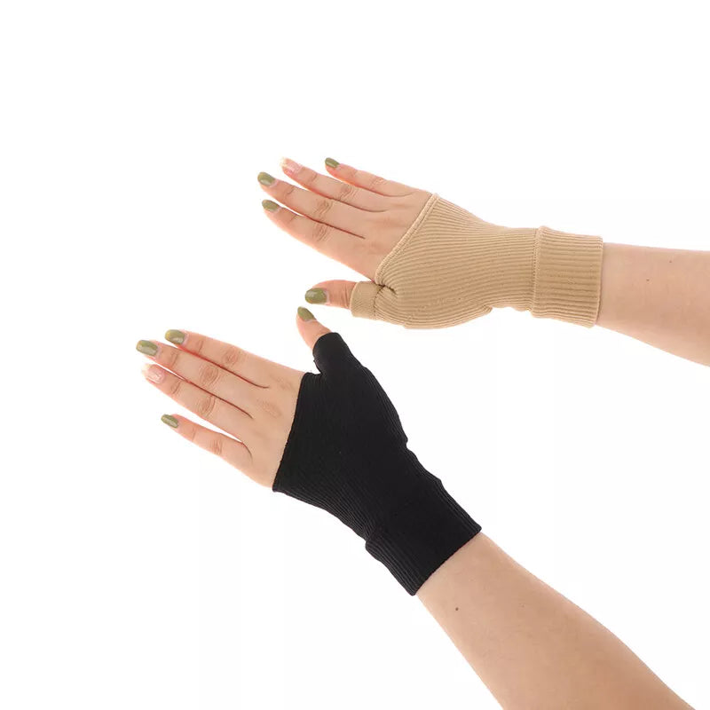 Unisex gel thumb support gloves in black, featuring gel cushions for joint pain relief and arthritis support. Health & Wellne