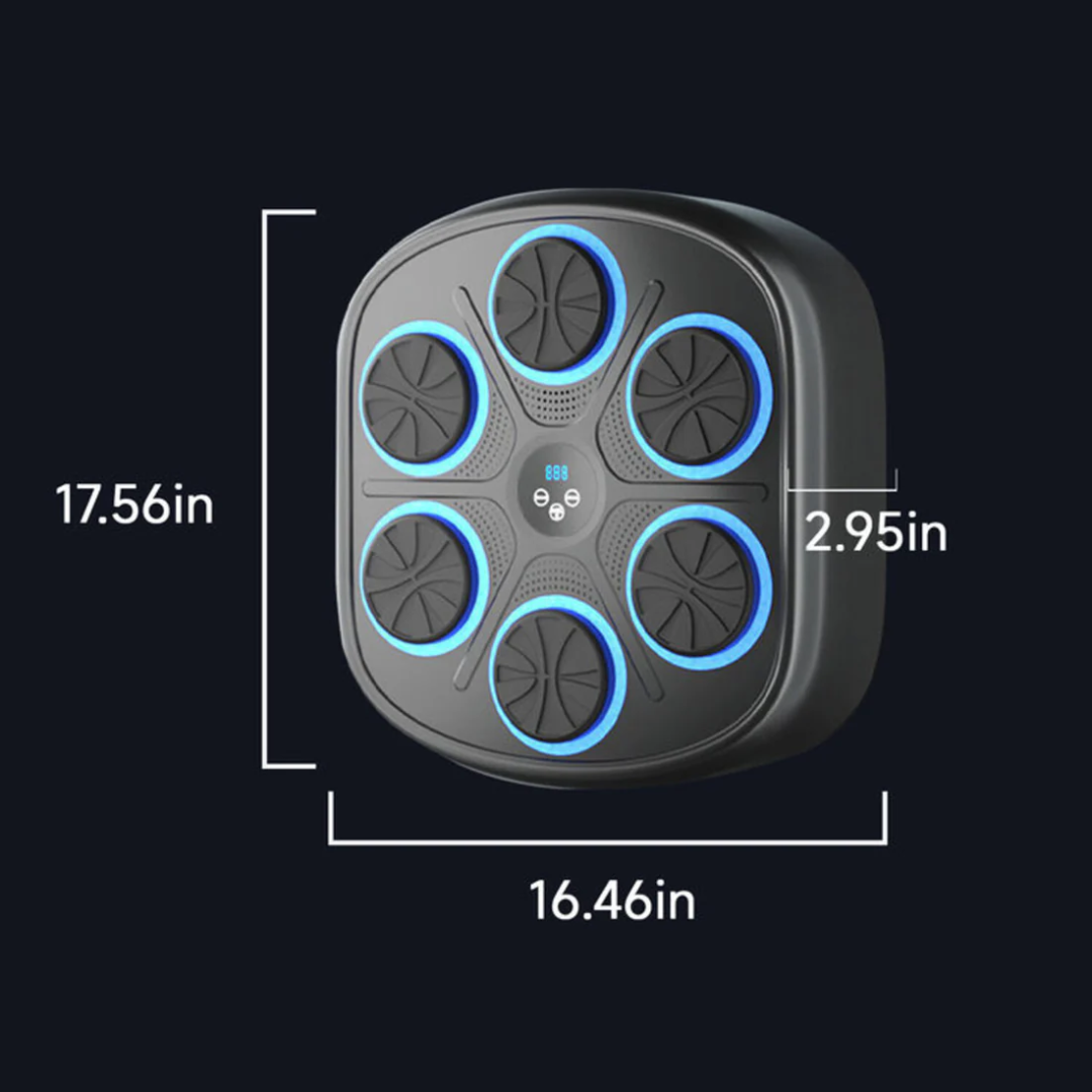 Unisex interactive boxing machine with sensor feedback; compact, adjustable for all ages; ideal for rhythm-driven fitness wor