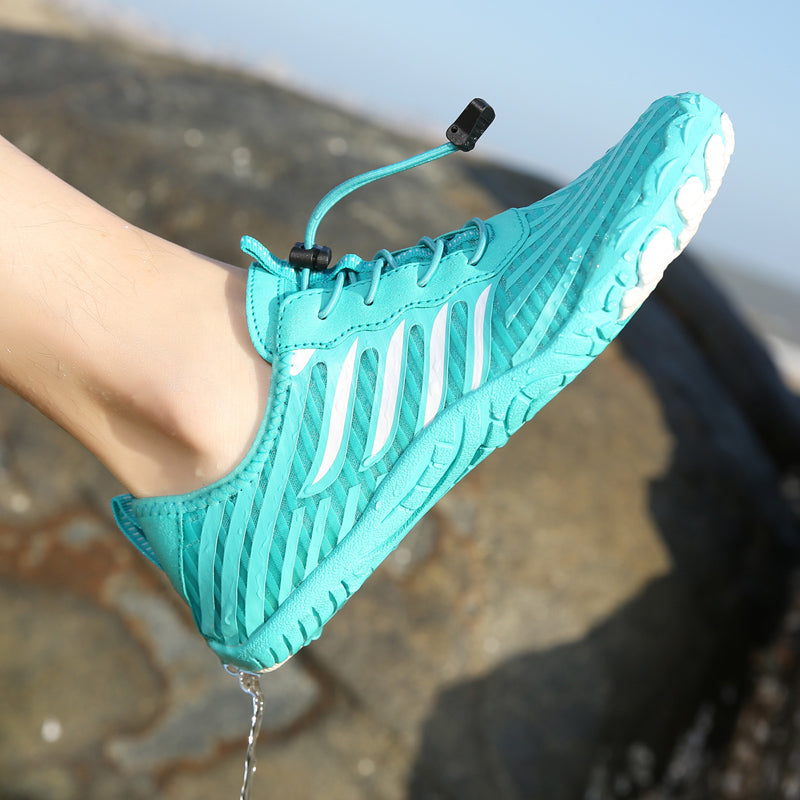 "Unisex non-slip barefoot shoes with wide toe box, flexible, breathable, ideal for hiking, yoga. Various color options."