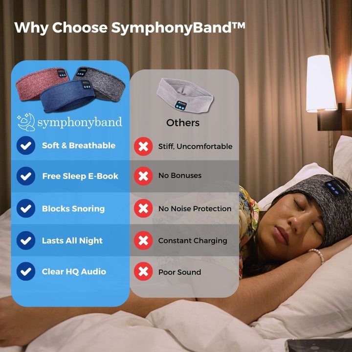 Unisex wireless sleep headband headphones in ocean blue, featuring a comfortable, stretchy design for noise-cancelling sleep.