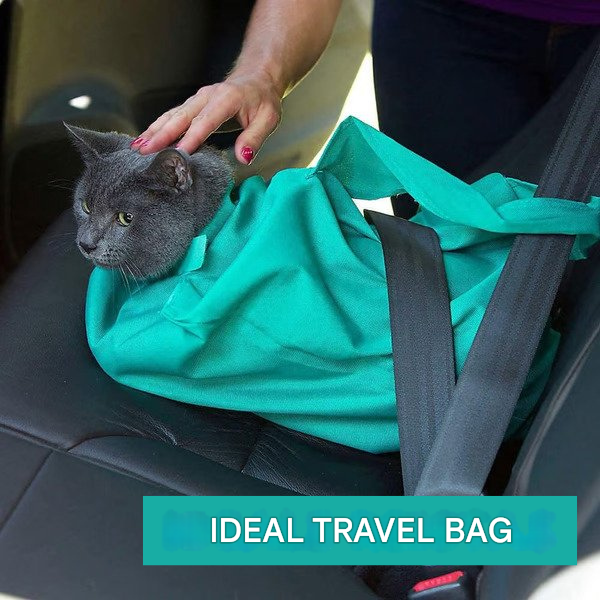 "Versatile cat carrier with shoulder strap, ergonomic design, breathable fabric, perfect for all cat breeds, easy transport."