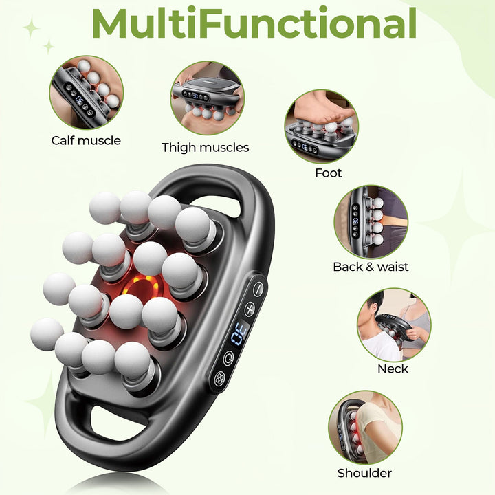 "Versatile multi-intensity massager with adjustable settings, ergonomic design, for custom comfort and muscle relaxation."