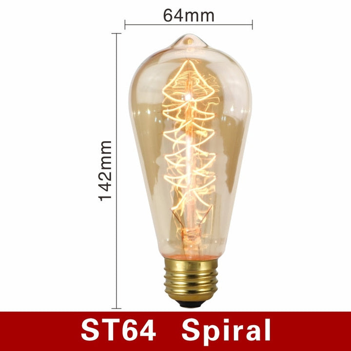 Vintage-style amber light bulbs emitting warm glow, suitable for cozy settings, with filament detail and dimmable feature.
