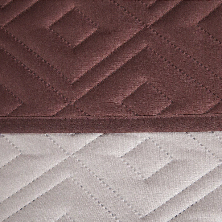 "Water-repellent non-slip reversible sofa cover protecting couch from spills and stains with pet sitting on it"