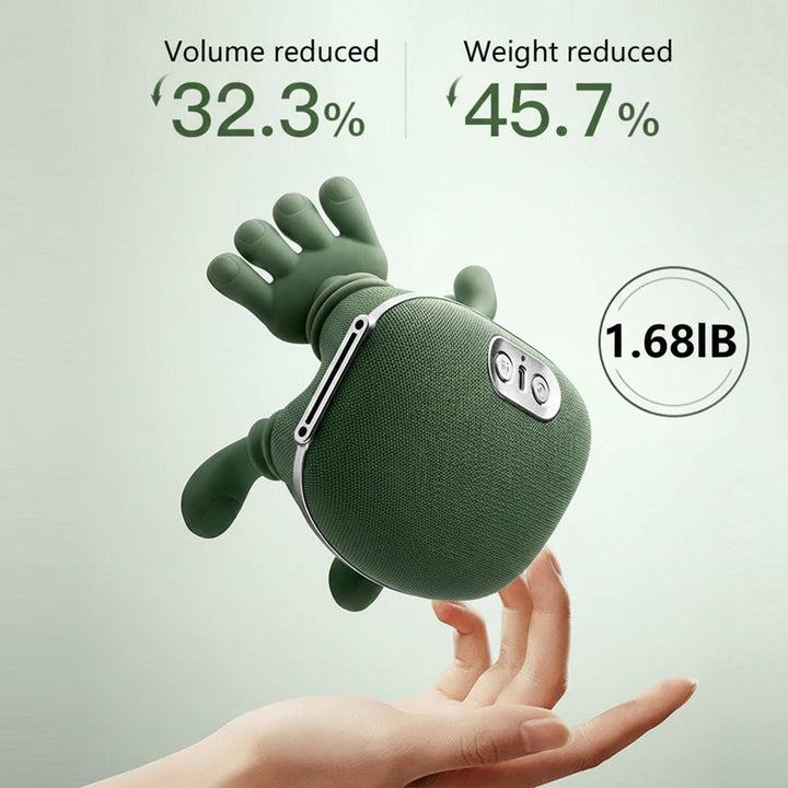 Wireless heated neck massager with 4D kneading, sleek pillow design; provides targeted neck and shoulder pain relief.