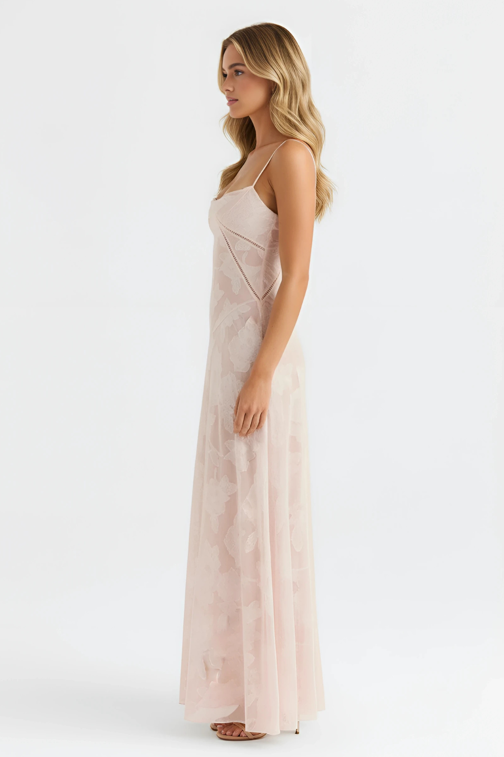 "Womens elegant evening maxi dress with flowing silhouette, available in black, pink, white, perfect for events and weddings.