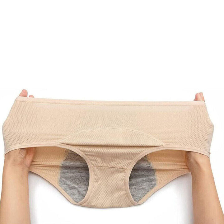 "Women's leakproof panties 3-pack with moisture-wicking, odor-reducing fabric and elastic waistband for comfort and protectio