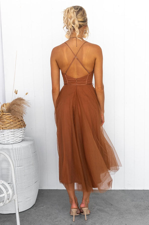 Women's sleeveless maxi dress with flowy silhouette, lightweight layered fabric, perfect for special occasions.