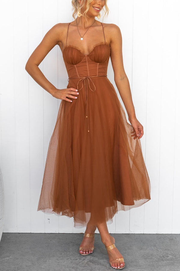 Women's sleeveless maxi dress with flowy silhouette, lightweight layered fabric, perfect for special occasions.