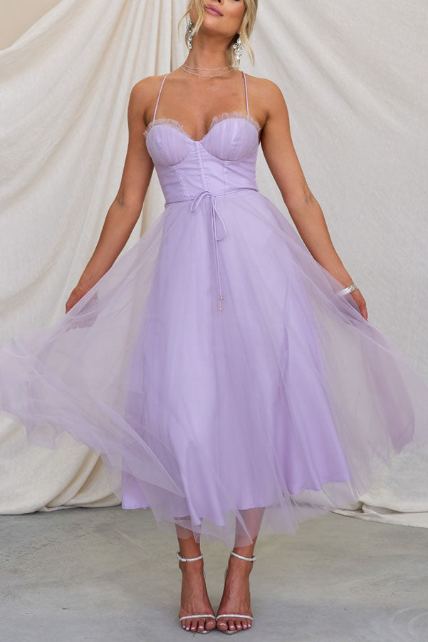 Women's sleeveless maxi dress with flowy silhouette, lightweight layered fabric, perfect for special occasions.