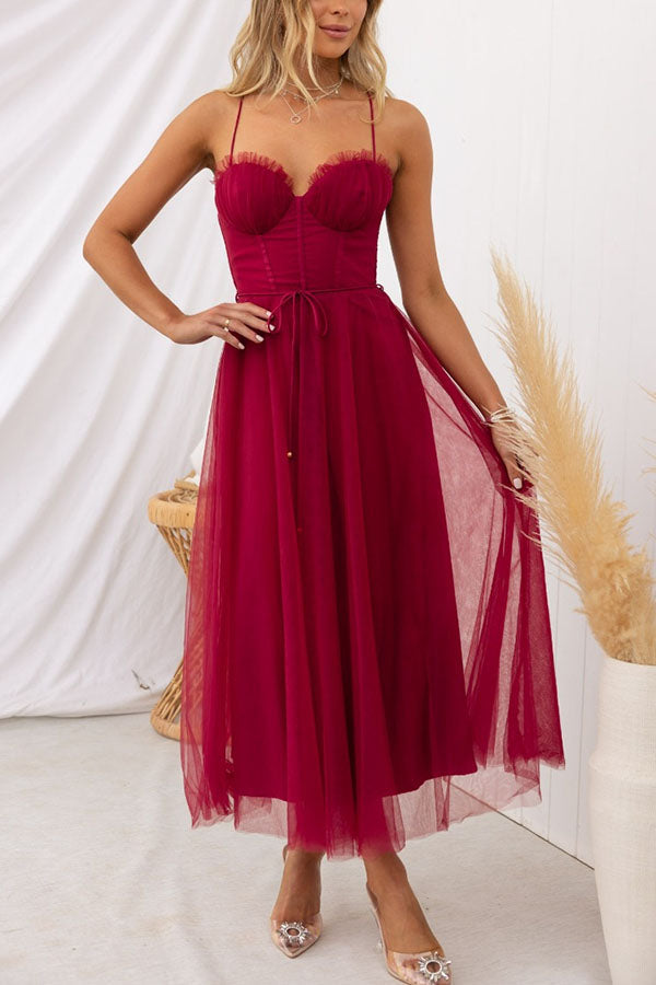 Women's sleeveless maxi dress with flowy silhouette, lightweight layered fabric, perfect for special occasions.